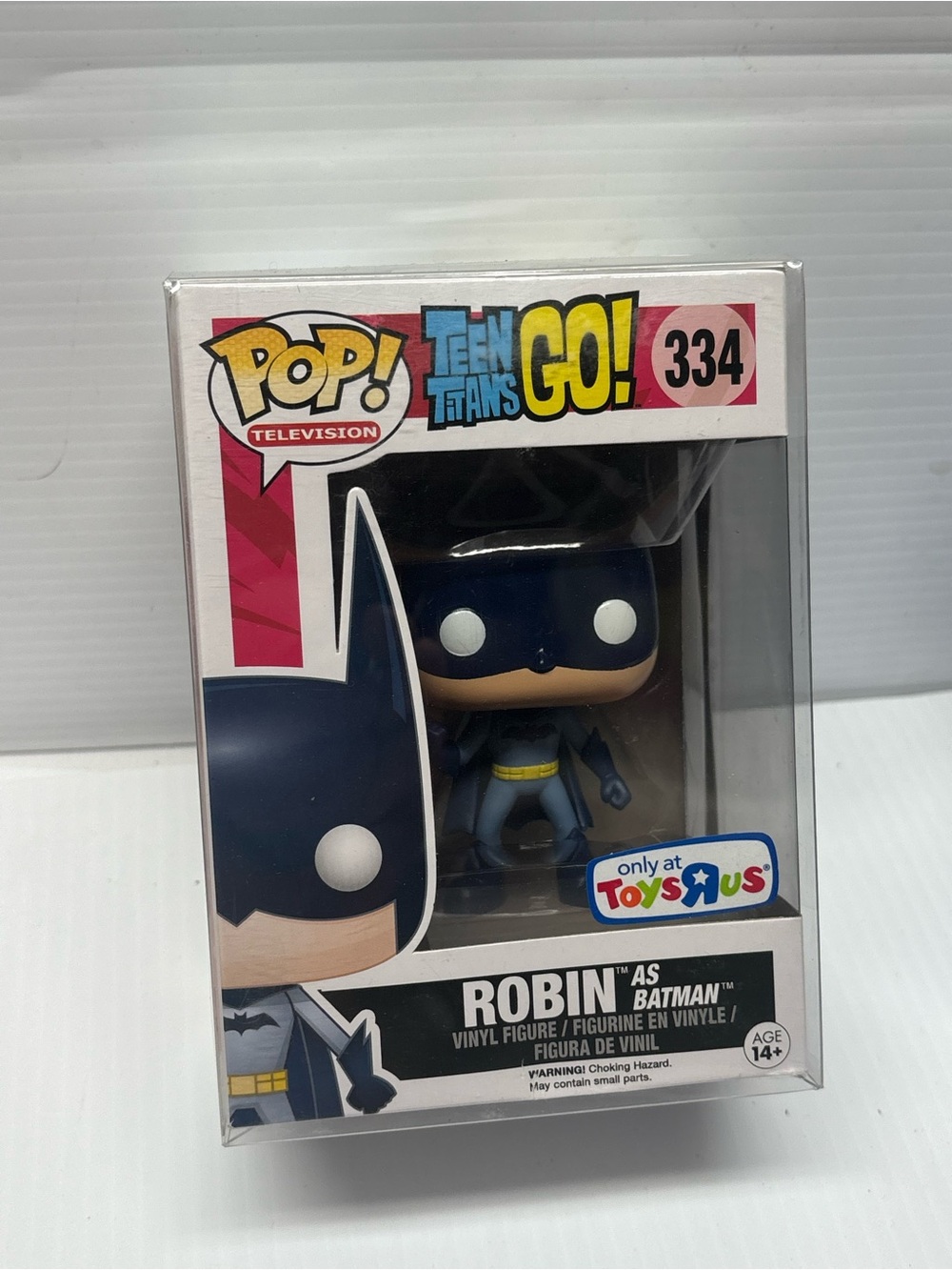 Funko Pop! Teen Titans Go! Robin (as Batman) #334 Toys R Us Exclusive Wprotector